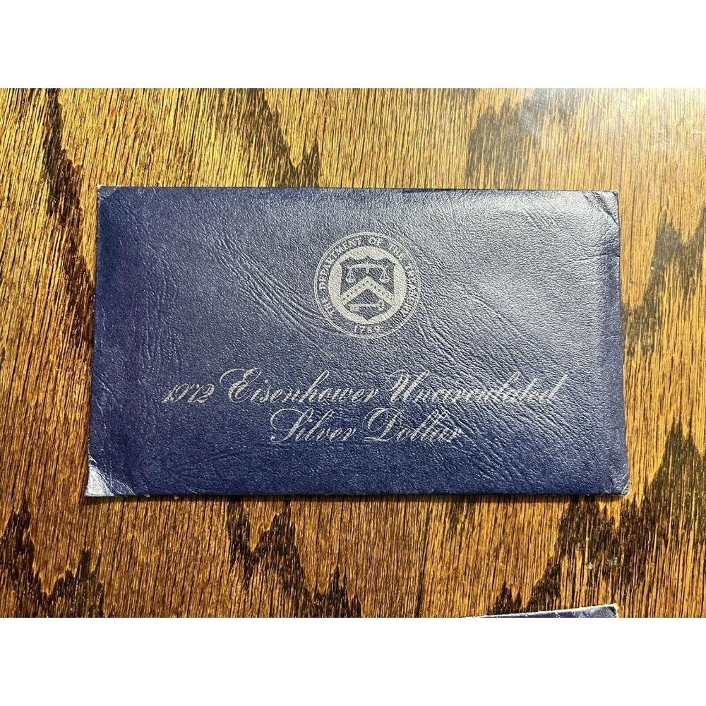 1972 Dwight Eisenhower Uncirculated Ike Coin Set  In Original Envelope w/ Papers